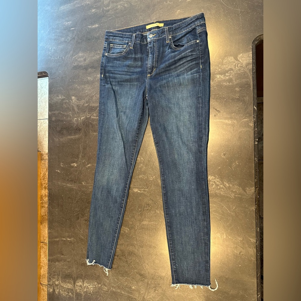 Paige Skinny Ankle Jeans - Blue Denim - Size 31 - Excellent Condition